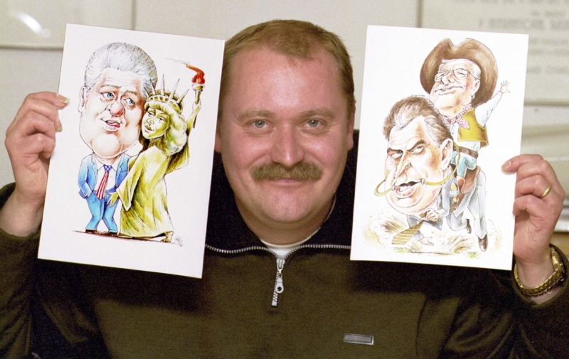 Karikaturista a kreslíř Lubomír Vaněk. Karikaturista a kreslíř Lubomír Vaněk.