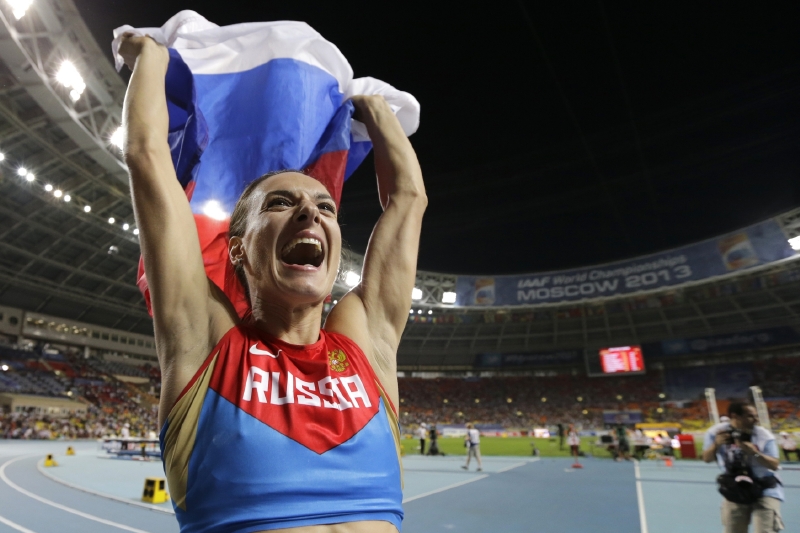 Ruská tyčkařka Jelena Isinbajevová.