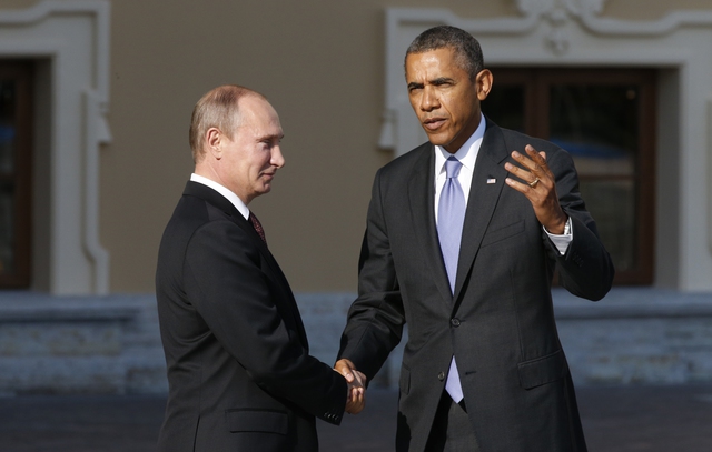 Americký a ruský prezident Barack Obama (vpravo) a Vladimir Putin na summitu G20 v Petrohradu