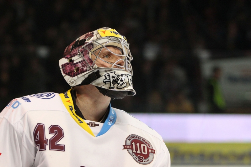 Sparťanský gólman Tomáš Pöpperle.