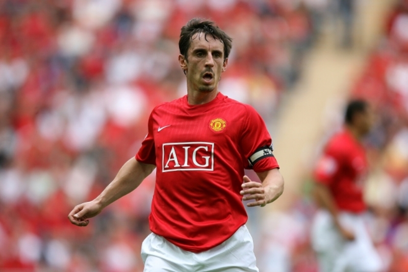 Gary Neville strávil v dresu Manchesteru United celou svou kariéru.