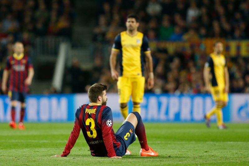 Obránce Barcelony Gerard Piqué.