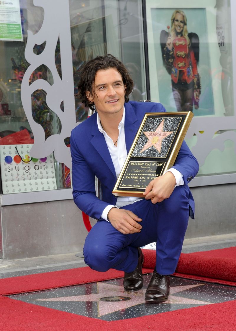 Britský herec Orlando Bloom dostal svou hvězdu na chodníku slávy v Hollywoodu.