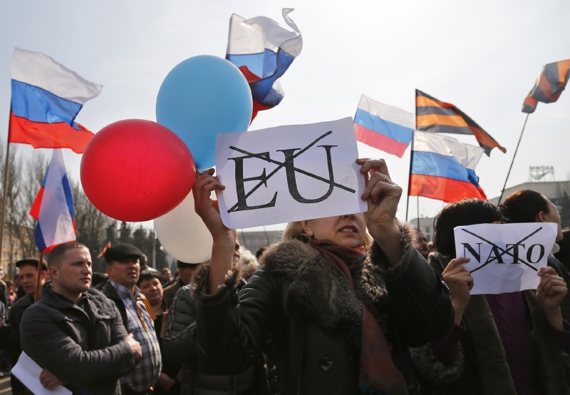 Proruské demonstrace se od počátku března v Doněcku konají prakticky každý víkend, ale počet jejich účastníků se postupně snižuje.