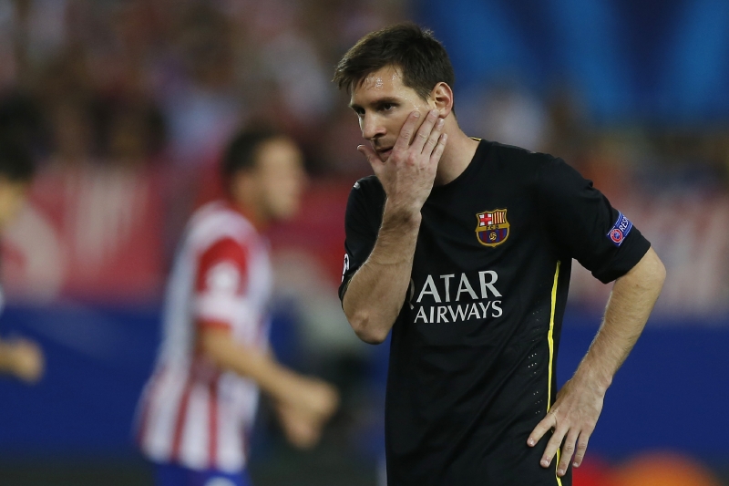 Tvář Lionela Messiho dokonale odrážela barcelonský zmar.