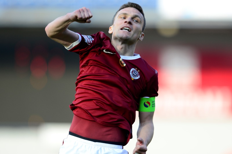 Kapitán fotbalistů Sparty David Lafata. Kapitán fotbalistů Sparty David Lafata.