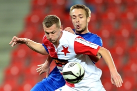 Tomáš Necid v dresu Slavie zatím střeleckou formu hledá marně.