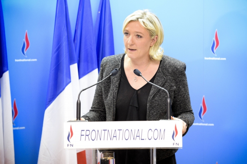 Předsedkyně Národní fronty Marine Le Penová.