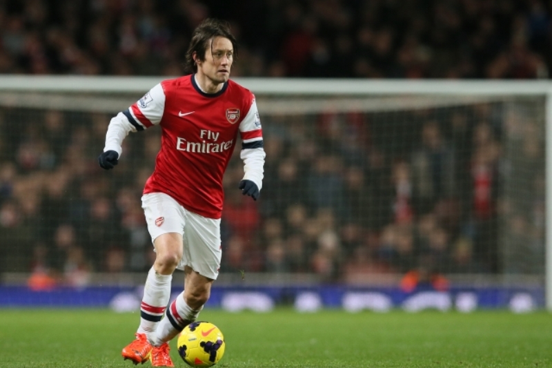 Záložník Arsenalu Tomáš Rosický.