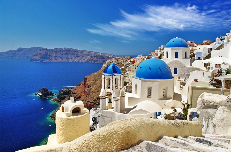 Řecký ostrov Santorini.