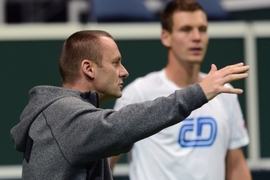 Tomáš Berdych s trenérem Tomášem Krupou.