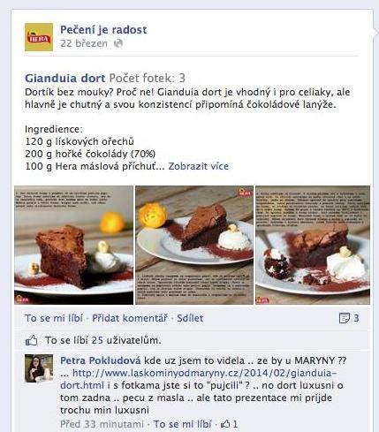 Facebook Pečení je radost.
