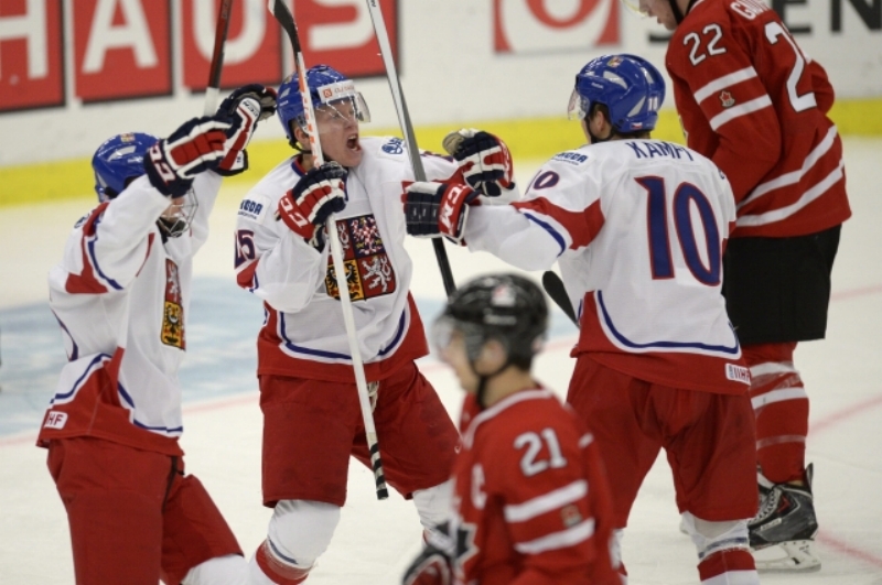 Radost českých mladíků na šampionátu. Radost českých mladíků na šampionátu.