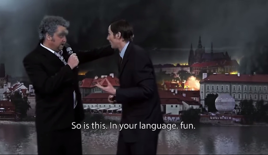 Hradčany pod palbou ruských stíhaček.