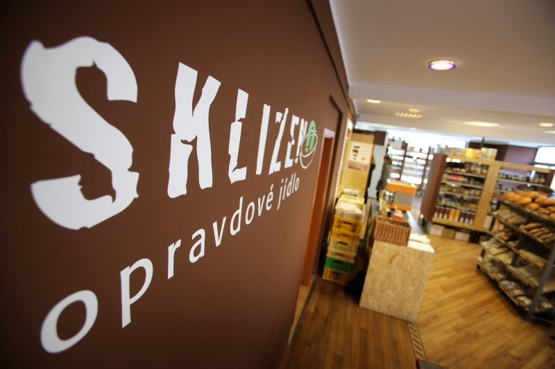 Jedna z poboček farmářské prodejny Sklizeno.
