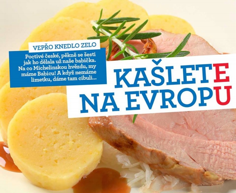 "KAŠLETE NA EVROPU", recesistický plakát TOP 09. "KAŠLETE NA EVROPU", recesistický plakát TOP 09.