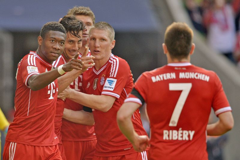 Radost fotbalistů Bayernu.