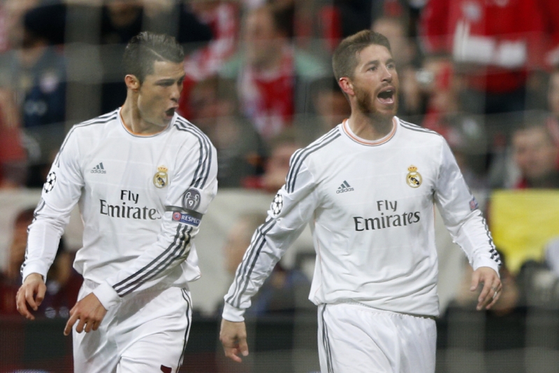 Cristiano Ronaldo (vlevo) a Sergio Ramos vstřelili po dvou gólech.