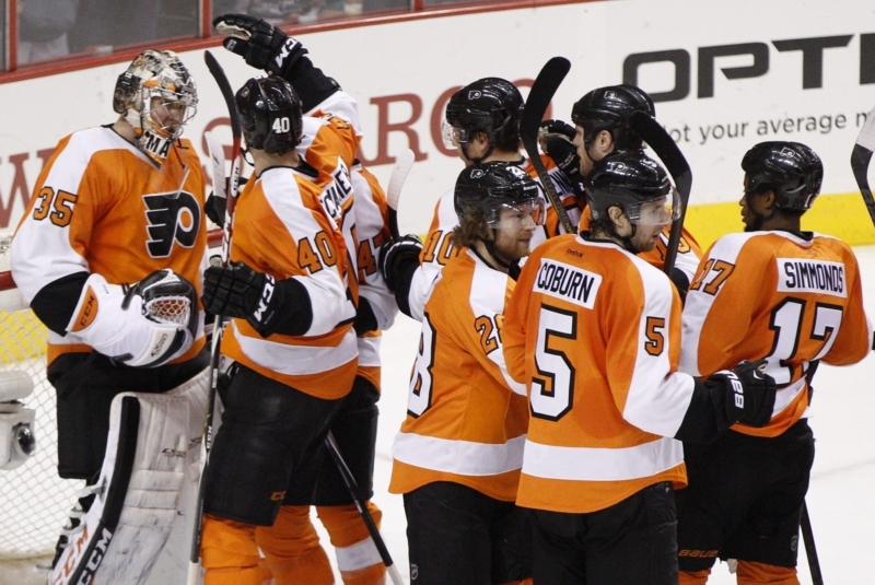 Radost hokejistů Philadelphie.