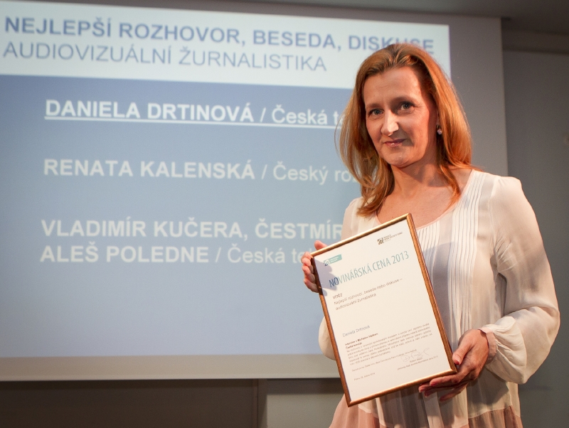 Moderátorka Daniela Drtinová získala Novinářskou cenu za loňský rok. 