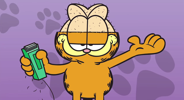 Holohlavý Garfield také podporuje nemocné děti.