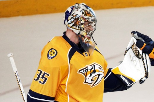 Gólman Nashvillu Pekka Rinne. Gólman Nashvillu Pekka Rinne.