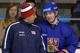 Vladimír Růžička s Jaromírem Jágrem.