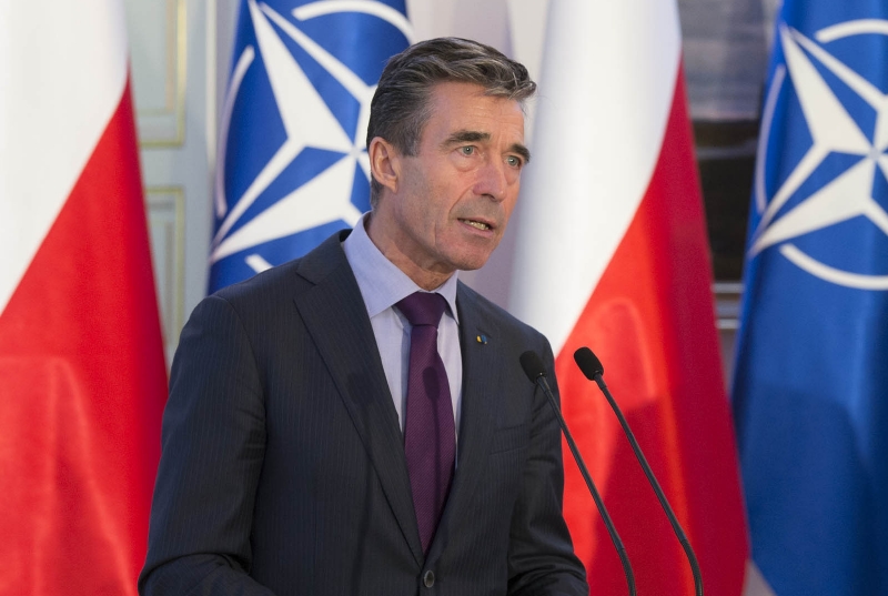 Šéf NATO Rasmusen v Polsku.