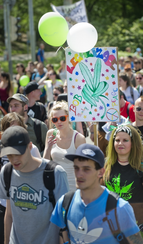Pochod za legalizaci mariuhany.