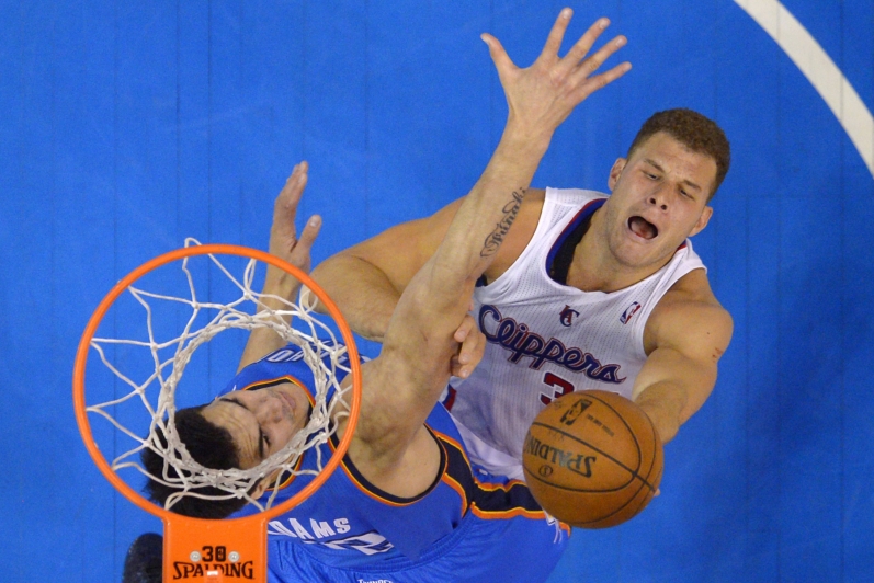 Momentka ze zápasu Clippers s Oklahomou.