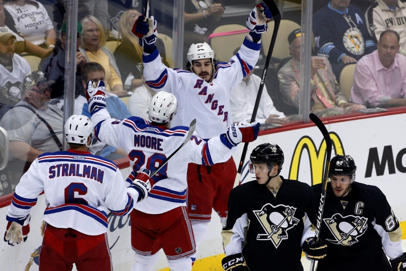 Radost hráčů New York Rangers.