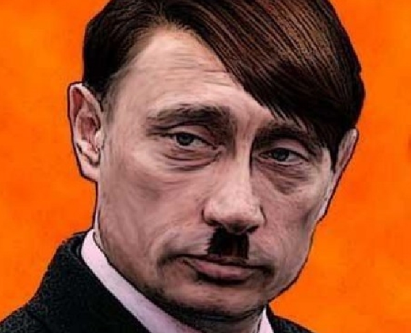 Politický plakát na Ukrajině. Putin jako fýrer. Politický plakát na Ukrajině. Putin jako fýrer.