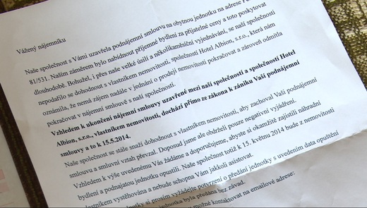 Vyhazov z bytu.