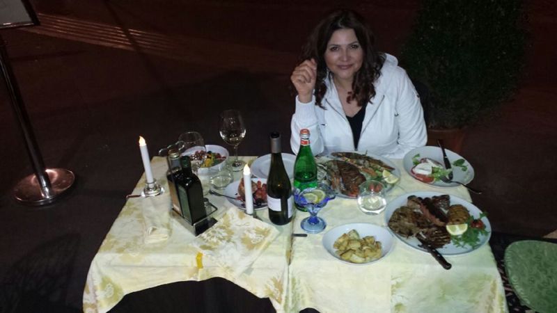 Ilona si užívala dobré jídlo a pohodu.