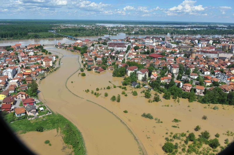 Rozvodněná Sáva u Brčka.