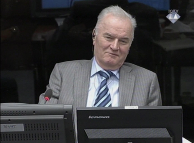 Mladić v lednu v Haagu.