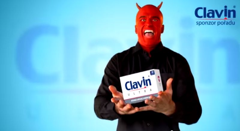 Reklama na přípravek pro povzbuzení erekce Clavin.