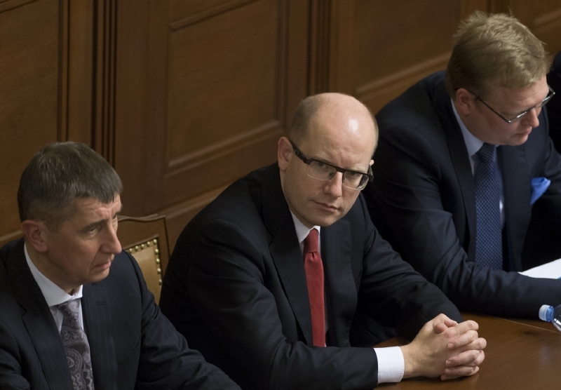Andrej Babiš, Bohuslav Sobotka a Pavel Bělobrádek, předsedové koaličních stran. Andrej Babiš, Bohuslav Sobotka a Pavel Bělobrádek, předsedové koaličních stran.