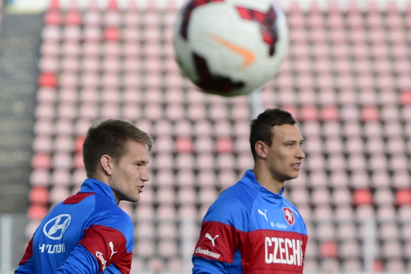 Gólmani Tomáš Vaclík (vlevo) a Marek Štěch na srazu národního týmu.