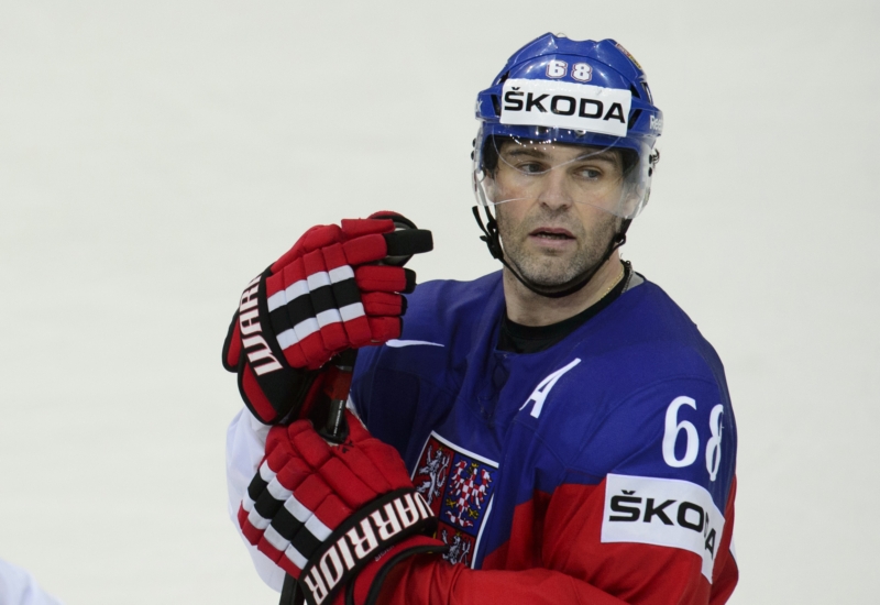 Jaromír Jágr na MS 2014 v Minsku.