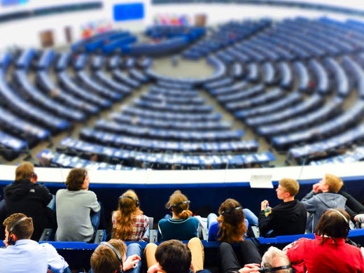 Snový džob. Studenti na návštěvě v europarlamentu.