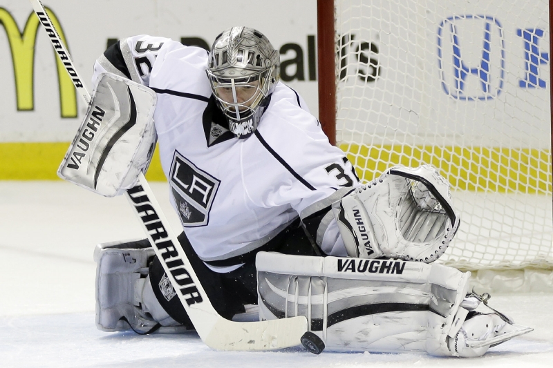 Gólman Jonathan Quick, opora Los Angeles Kings.