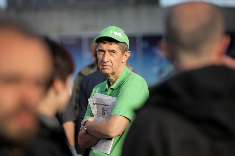 Andrej Babiš v předvolební kampani.
