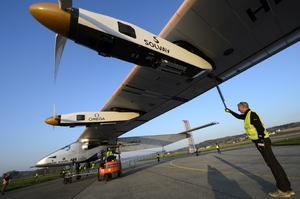 Solar Impulse 2 před startem.