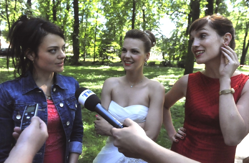 Herečky z filmu Zakázané uvolnění. Zleva: Jana Stryková, Zuzana Stavná a Hana Vágnerová.