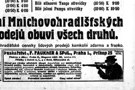 Dobová reklama na revolver z roku 1914.