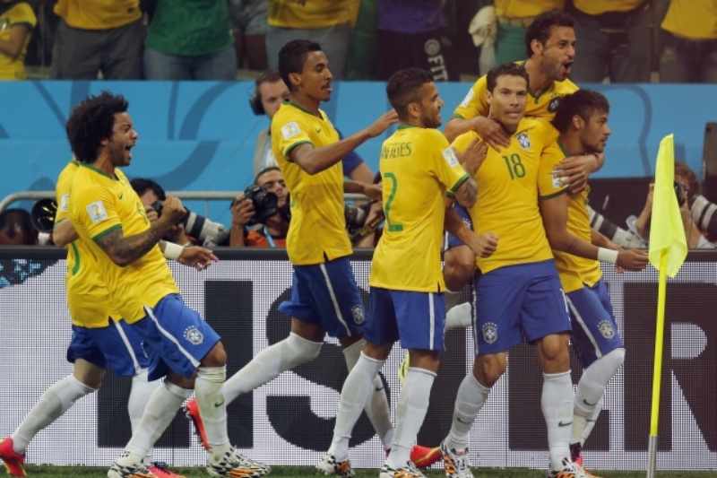 Brazilská gólová radost.