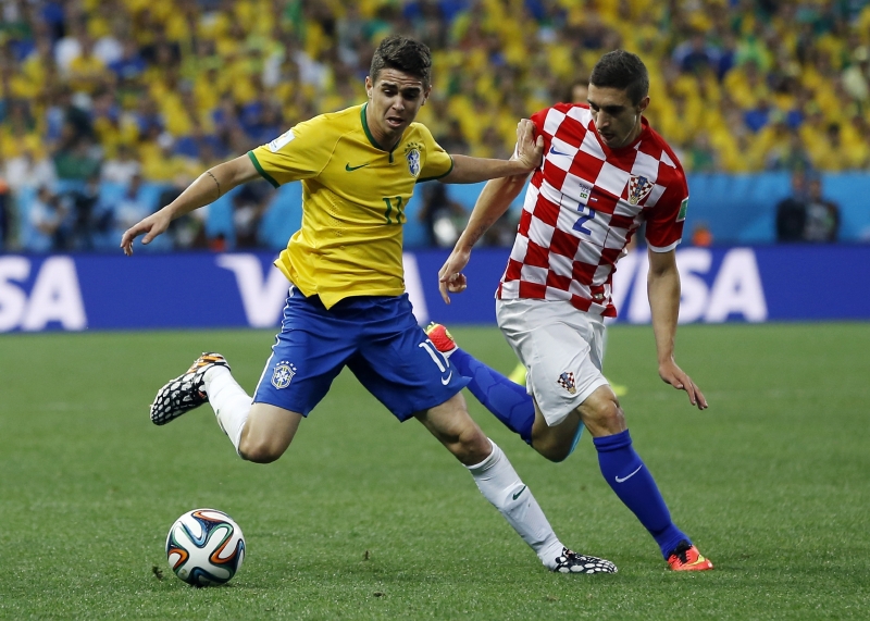 Zahajovací zápas fotbalového mistrovství světa - Brazílie: Chorvatsko. 