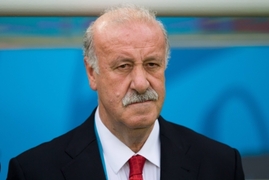 Trenér Vicente del Bosque.
