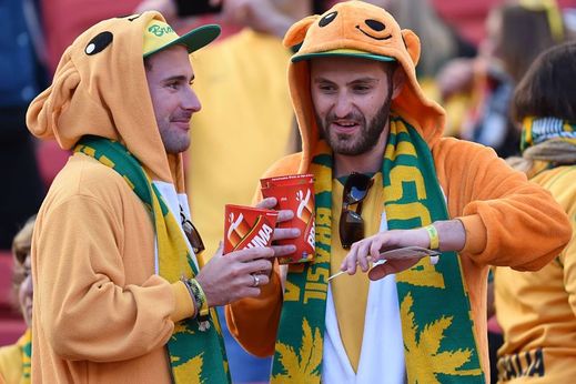 Do Brazílie svému týmu doskákali fandit i Australané.